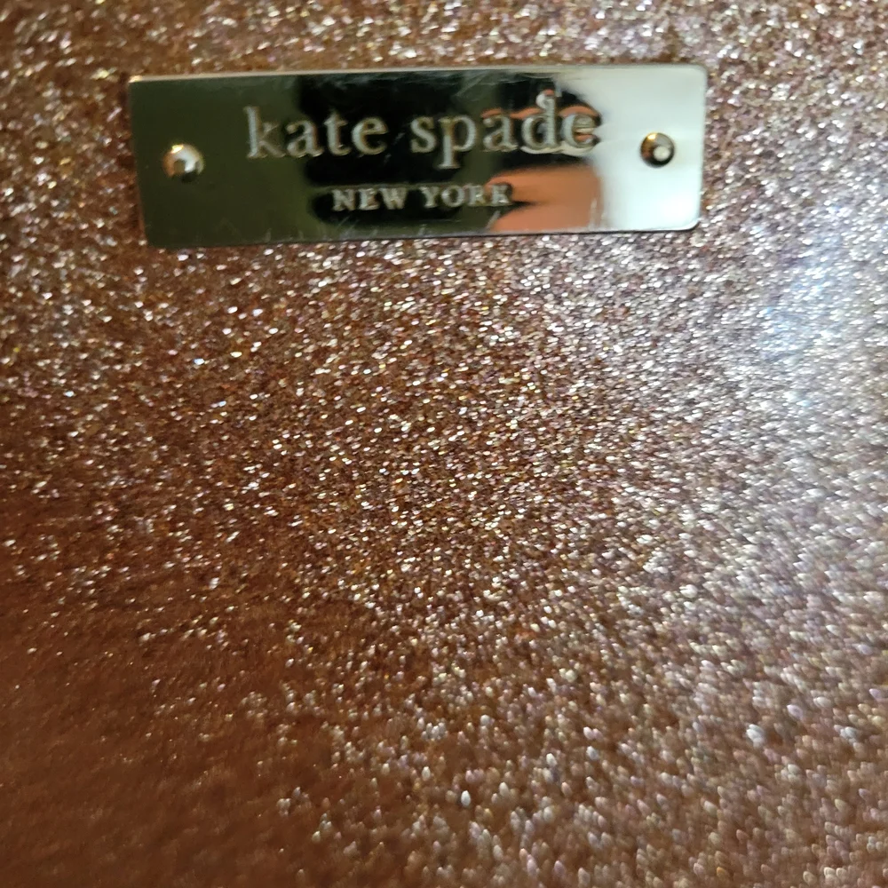 Kate Spade Metallic Rose Gold Glitter 13 In Laptop Case